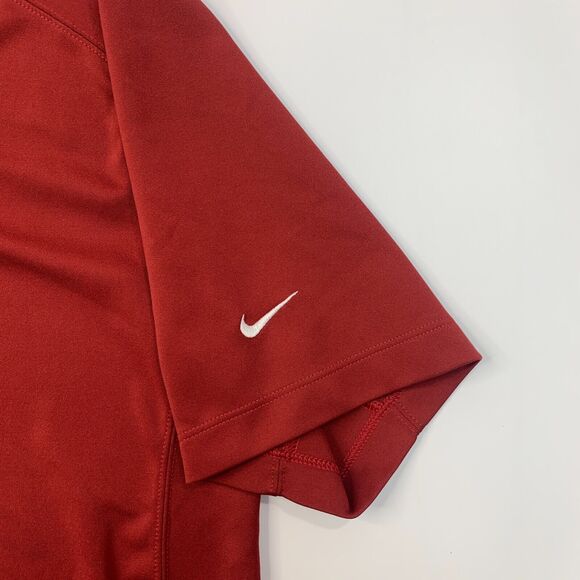 Nike Golf Shirt Men L Red Tour Performance Lightweight Short Sleeve Dri Fit Polo - Picture 3 of 12